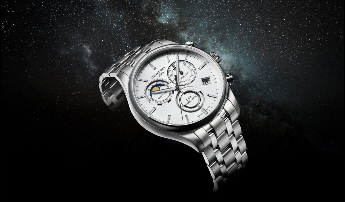 certina-moon-phase-zegarek-na-bransolecie